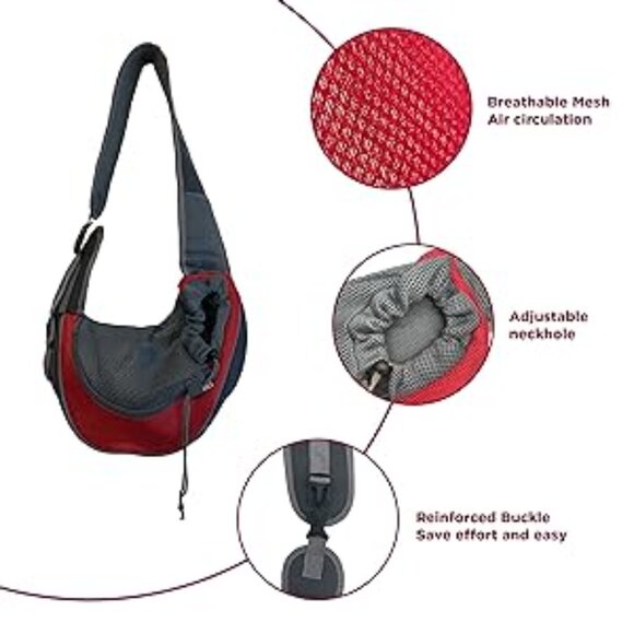 (NWOT) PAW PUPPY Pet Sling. Red, S - Picture 7 of 9